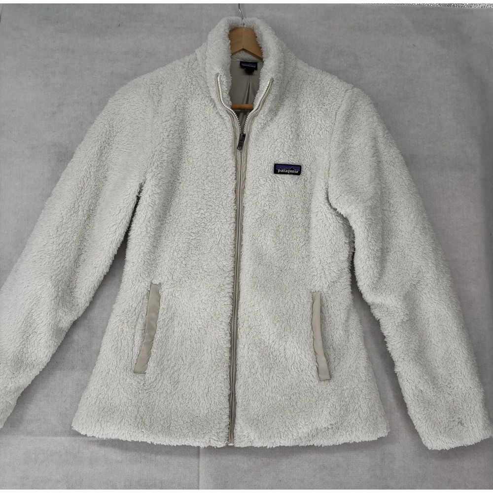 Patagonia Women's XS Beige Sherpa Fleece Jacket Full Zip Cozy